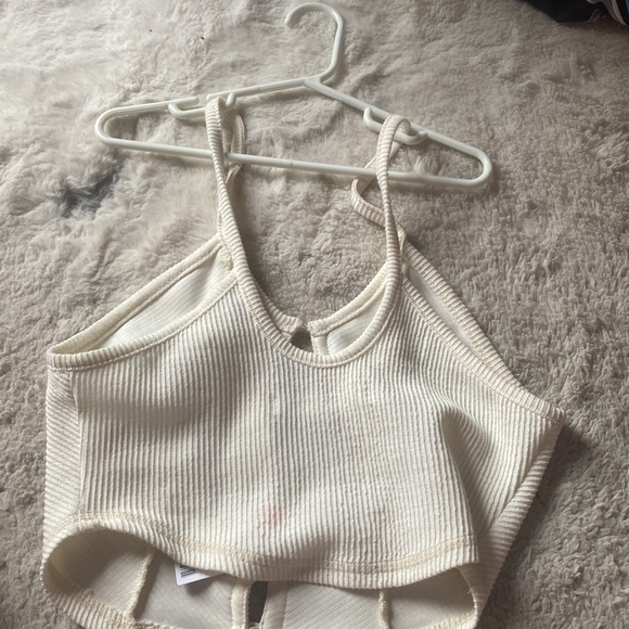 urban outfitters white button crop top (size small) - Picture 2 of 7